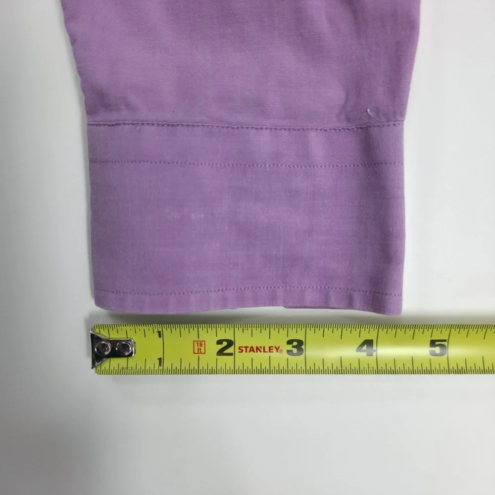 Banana Republic Men Shirt Stretch Slim Fit Medium Purple Long Sleeve Button Down
